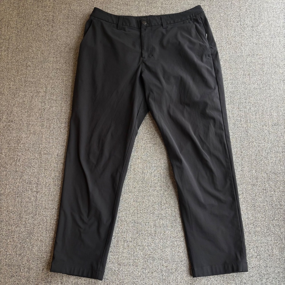 Lululemon Pants Mens 33x28 Commission Pant Classic Black Warpstreme Stretch Golf